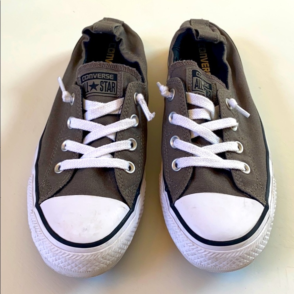 Converse All Star Shoreline Gray slip-on. Size 10
